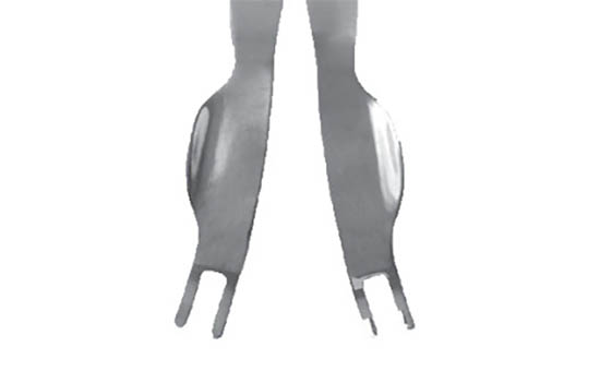 Робоча частина елеватора для виведення діафіза стегна в рану при протезуванні