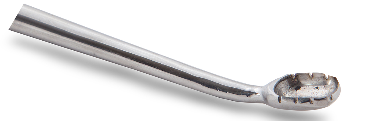 Робоча частина ложки кісткової зубчастої (агресивної)