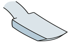 Міні-распатор зігнутий робоча частина