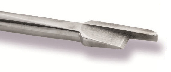 Робоча частина остеотома для розщеплення цементної пробки прямий (прапорець)