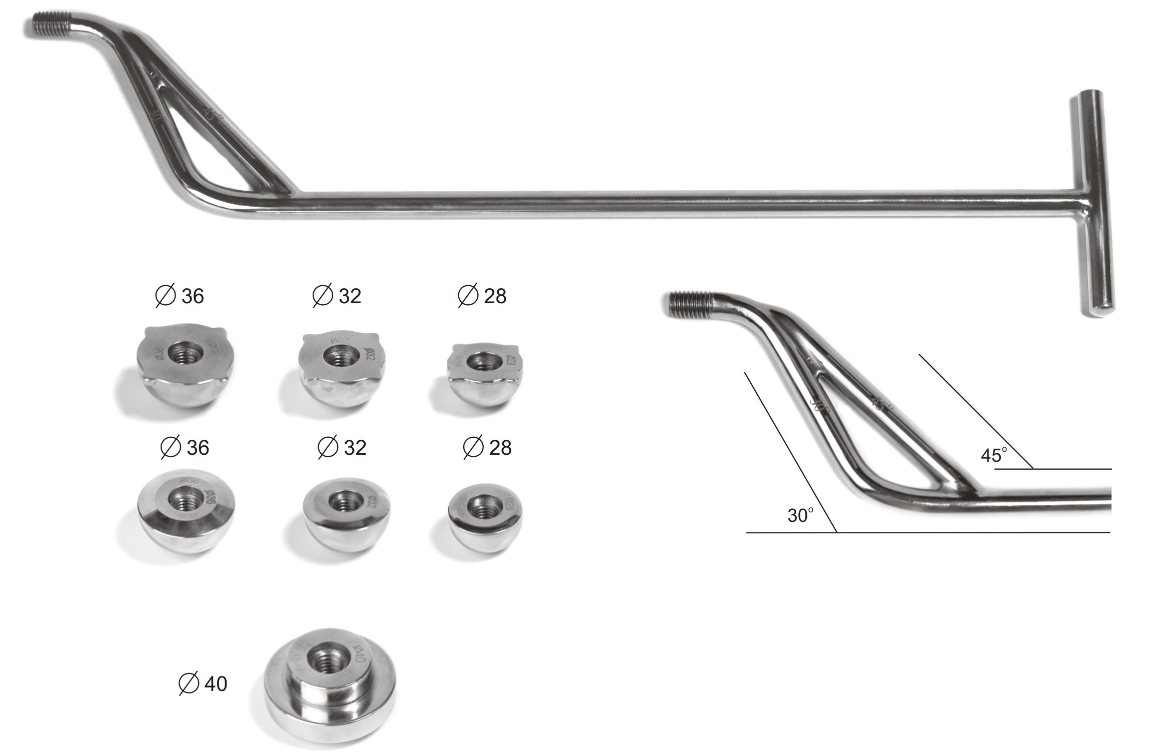 Комплект Пристрій для пресуризації цементу у впадині і встановлення цементної чашки